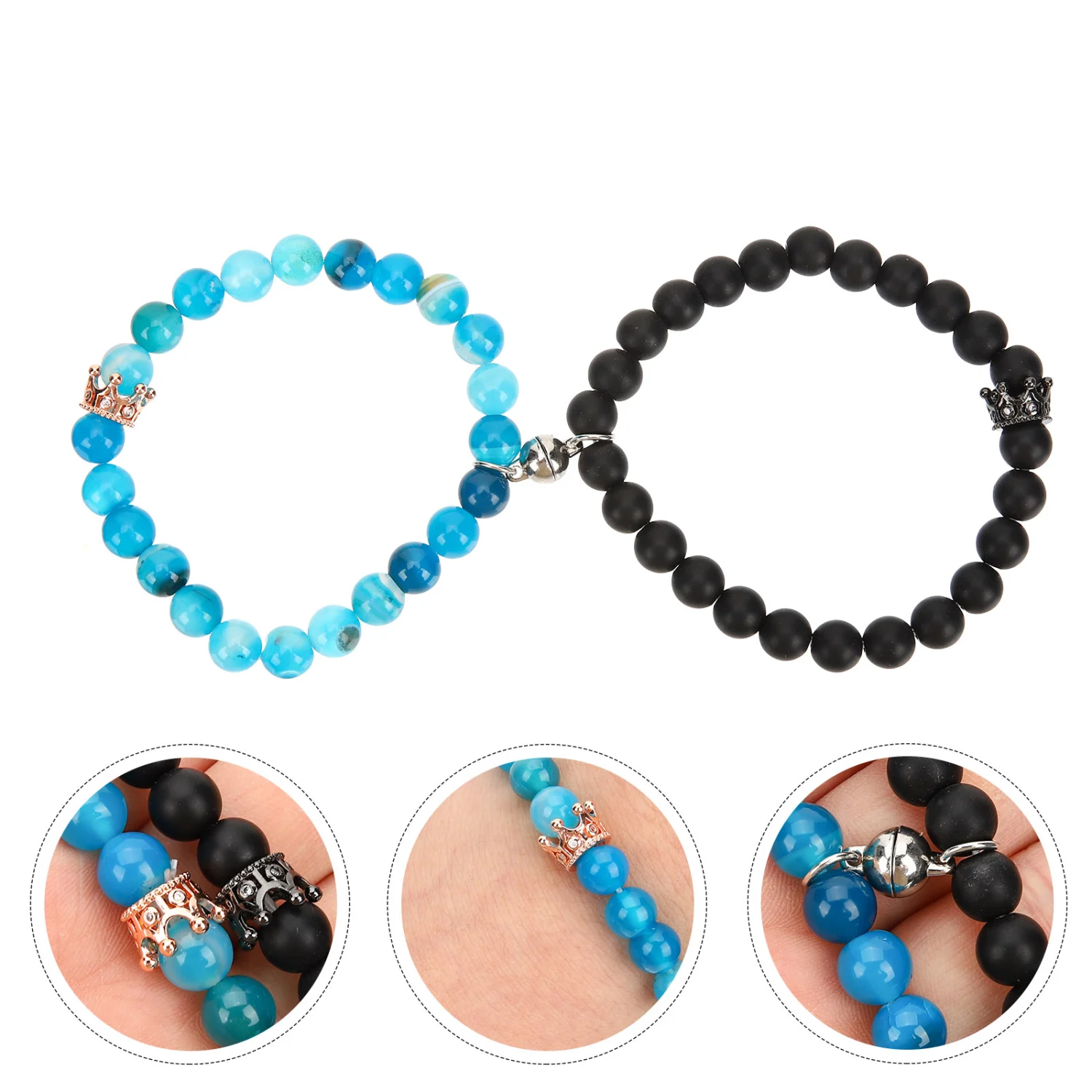 1 Pair Couple Bracelets Beaded Bracelets Matching Bracelets Couple Jewelry Gift