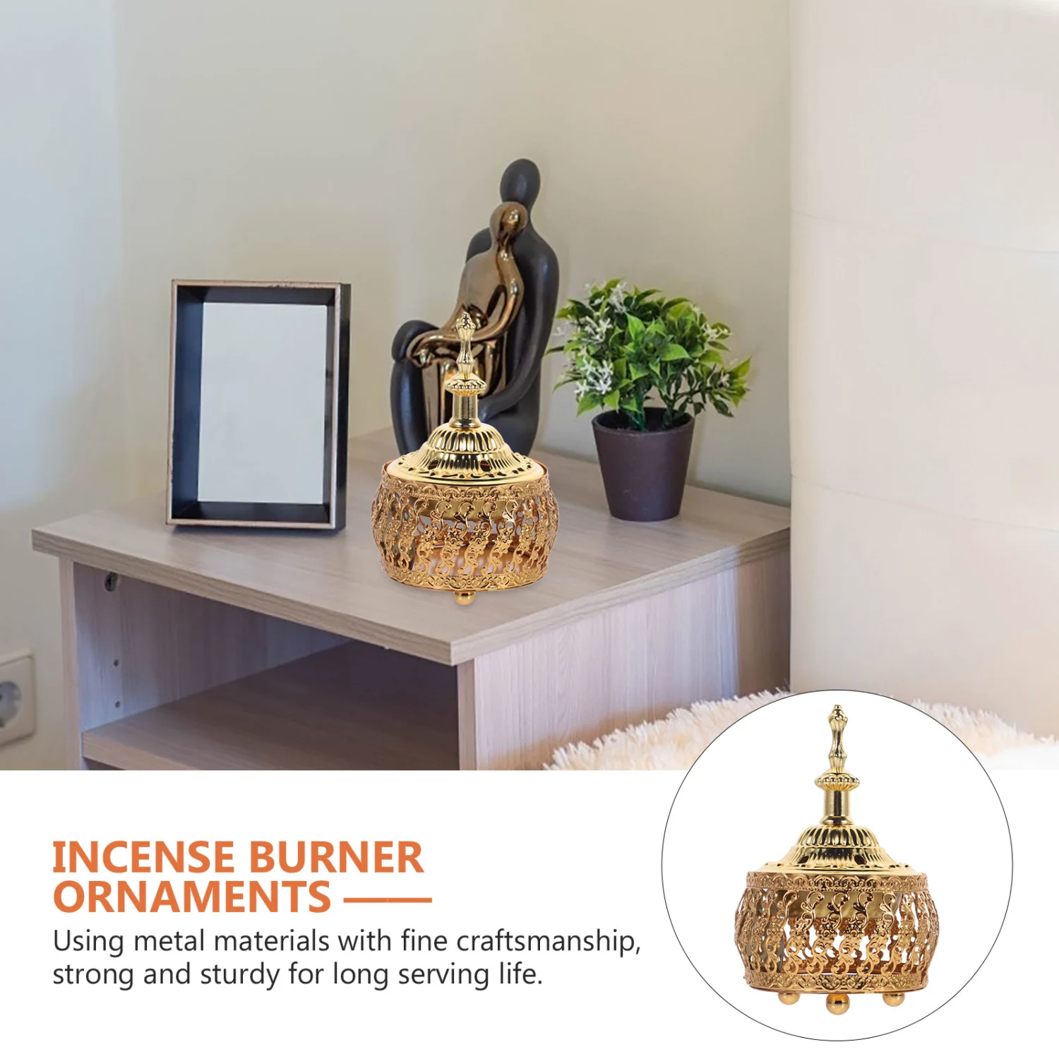 Incense Burner Metal Incense Holder Vintage Incense Cone Burner Home Decor