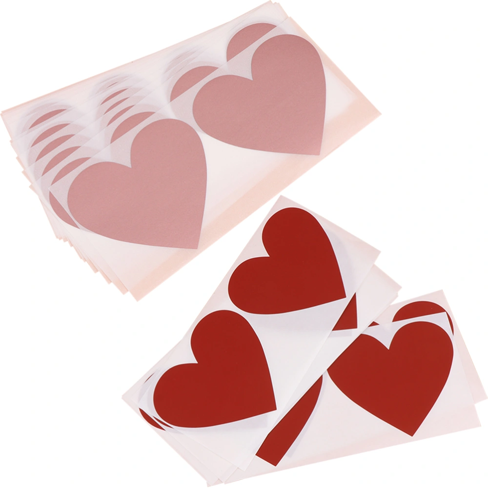 40pcs Scratch Off Stickers Valentine Heart Labels Peel and Stick DIY Labels