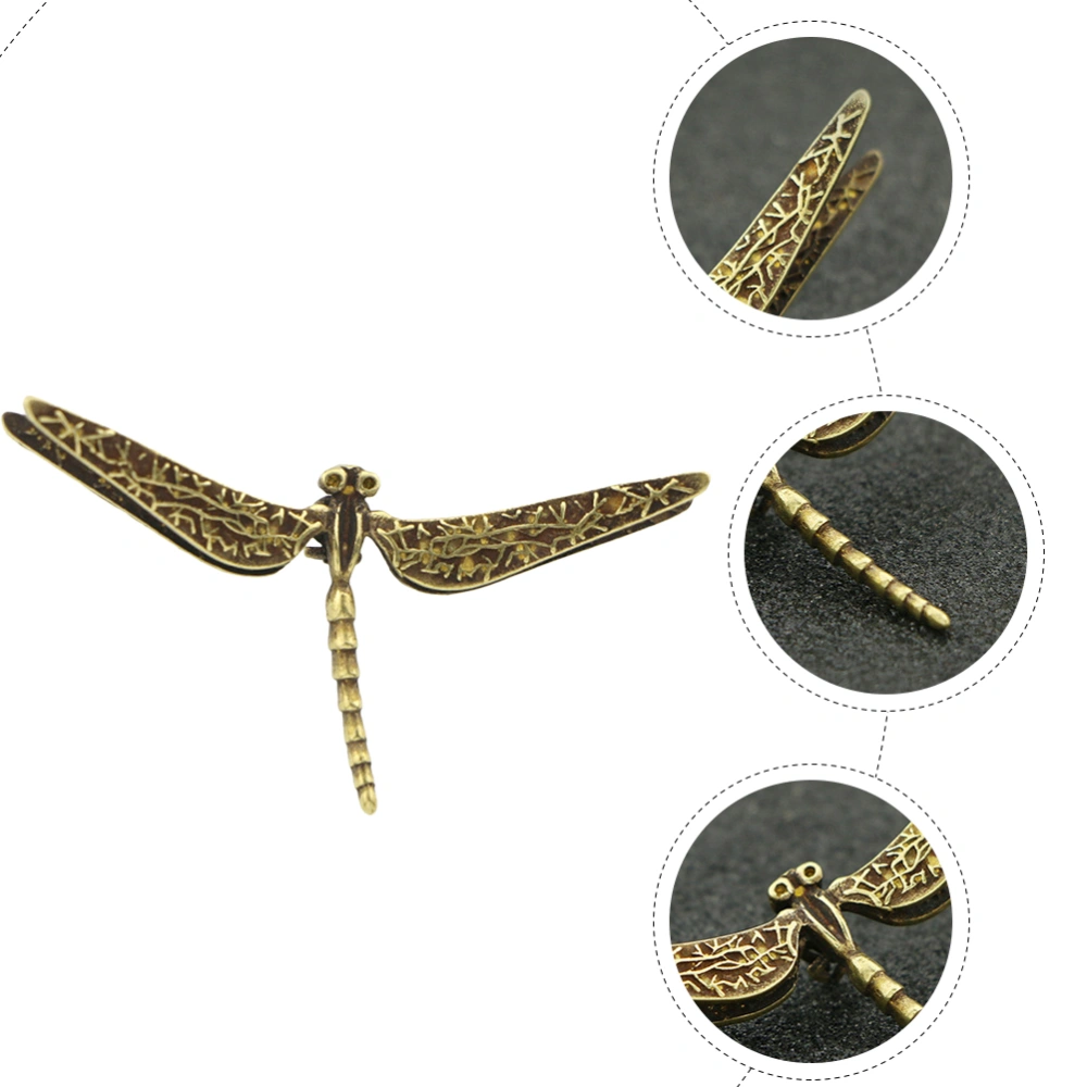 Brass Dragonfly Decoration Desktop Handicraft Dragonfly Figurine Desk Decor