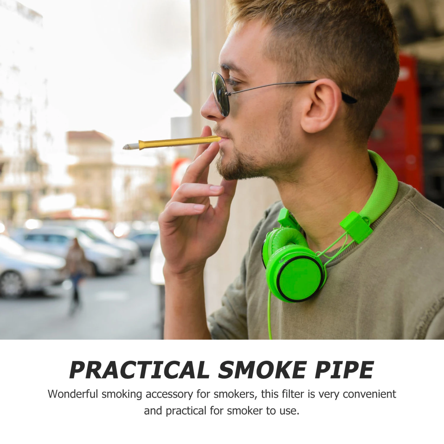 3pcs Aluminum Alloy Tobacco Filter Pipes Portable Cigarette Metal Holders for Men
