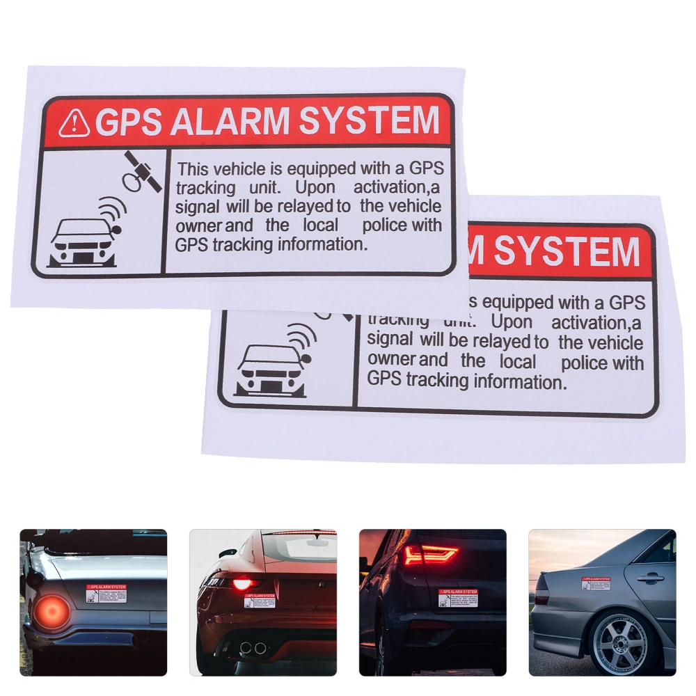 2 pcs GPS Alarm System Sign Car Stickers Warning Stickers Anti-theft Car Decals