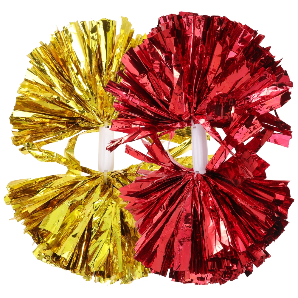 2Pcs Cheerleader Pom Poms Portable Cheerleader Pom Poms Reusable Sports Props