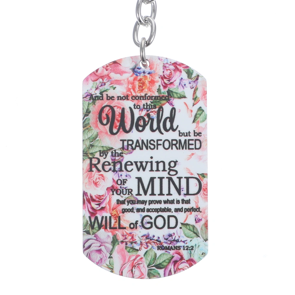 Bible Keychain Stainless Steel Keychain Motivational Keychain Metal Keychain