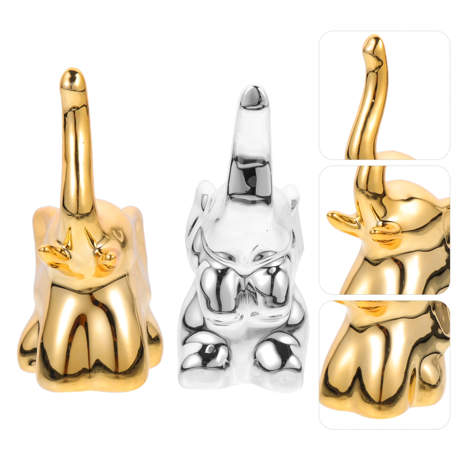 2pcs Ceramic Ring Holder Jewelry Ring Holder Prime Ring Holder Home Supplies