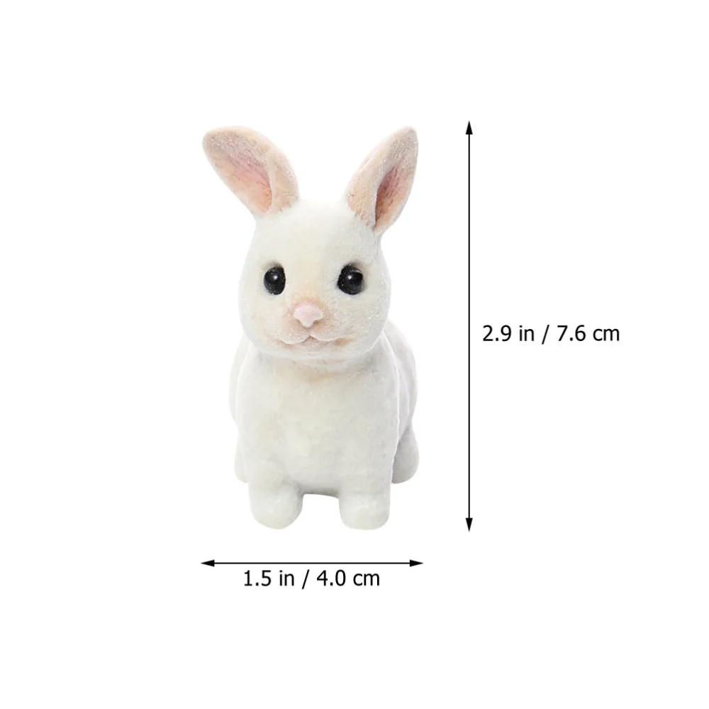 Garden Resin Rabbit Figurine Miniature Bunny Statue DIY Bunny Decoration for Desktop Cabinet