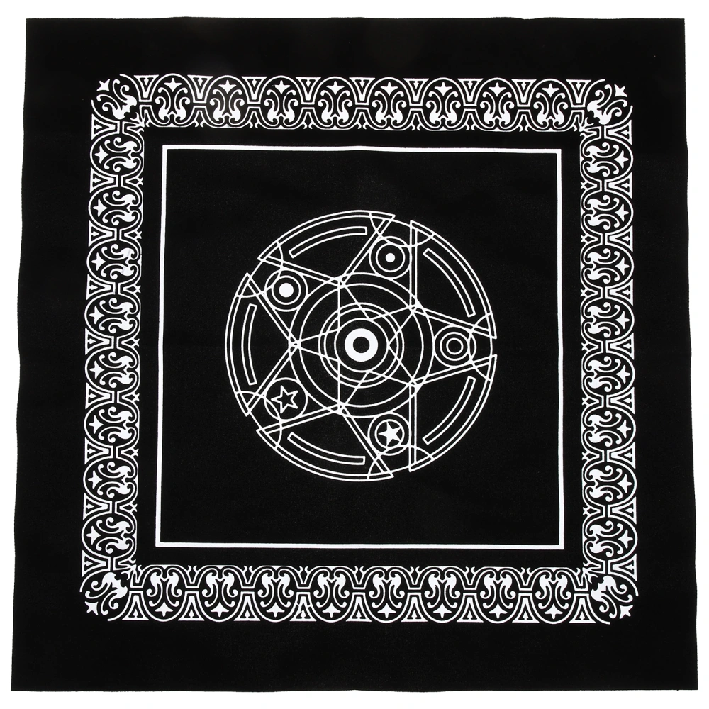 1 Sheet of Pentagram Altar Cloth Decorative Table Cover Indoor Tablecloth Ritual Tarot Cloth