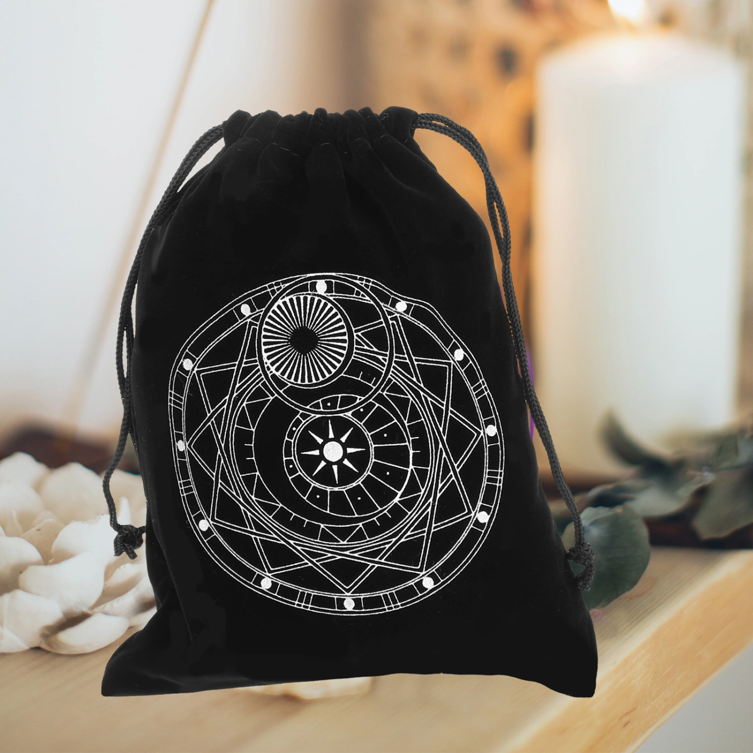 2Pcs Tarot Card Storage Bag Dice Drawstring Holder Jewelry Gift Bags Pouches