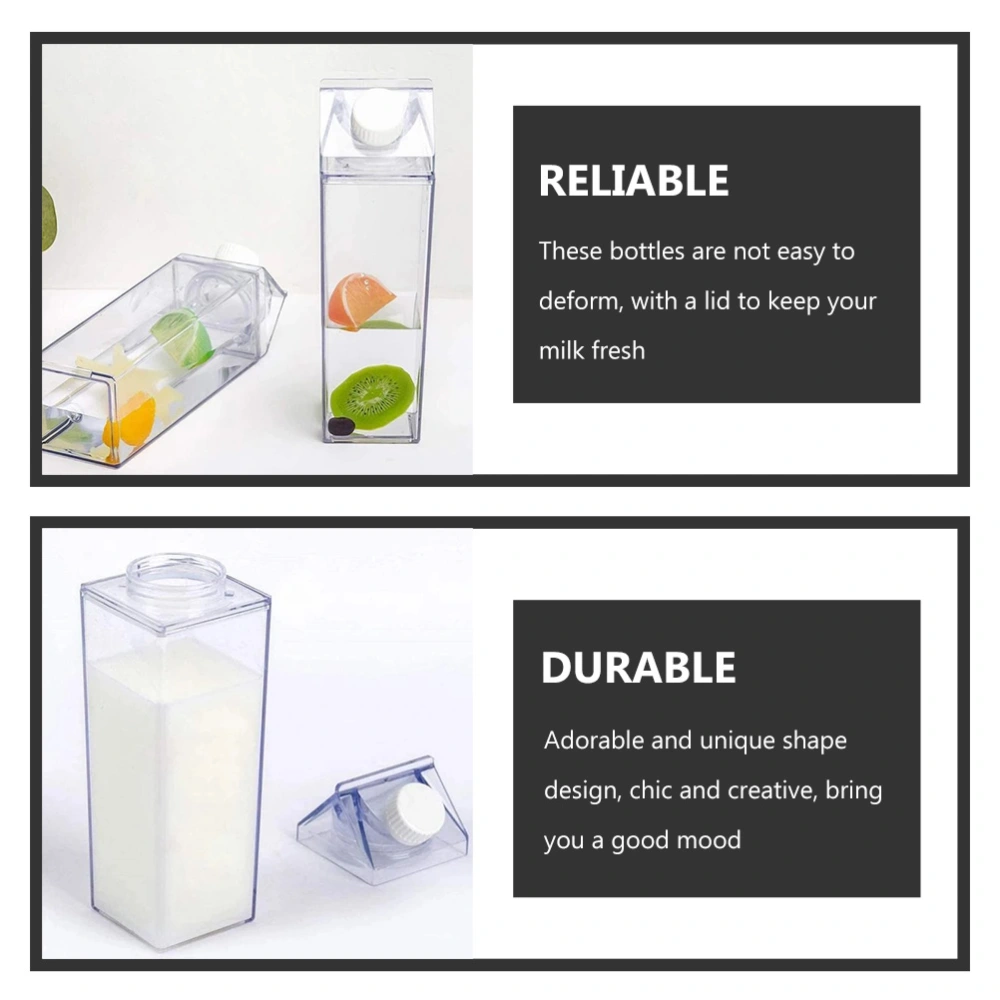 3Pcs Portable Clear Bottles Multi-function Milk Bottles Household Juice Bottles