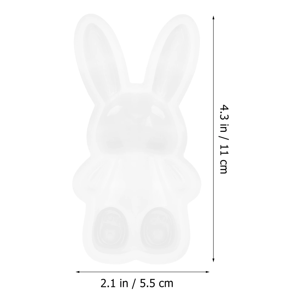 Silicone Charm Mold Easter Keychain Pendant Mold Bunny Shape Pendant Mold