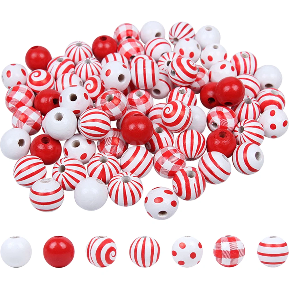 140Pcs Crafts Wooden Beads Round Wood Beads for Crafts Decoration DIY Jewelry Making