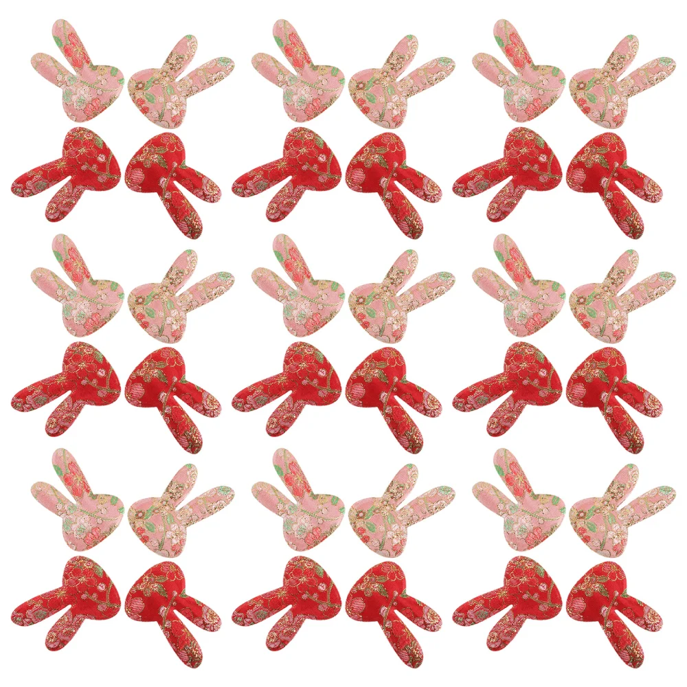 40pcs Adorable Rabbit Theme Hairpin Decor Hair Clip Making Bunny Accessories