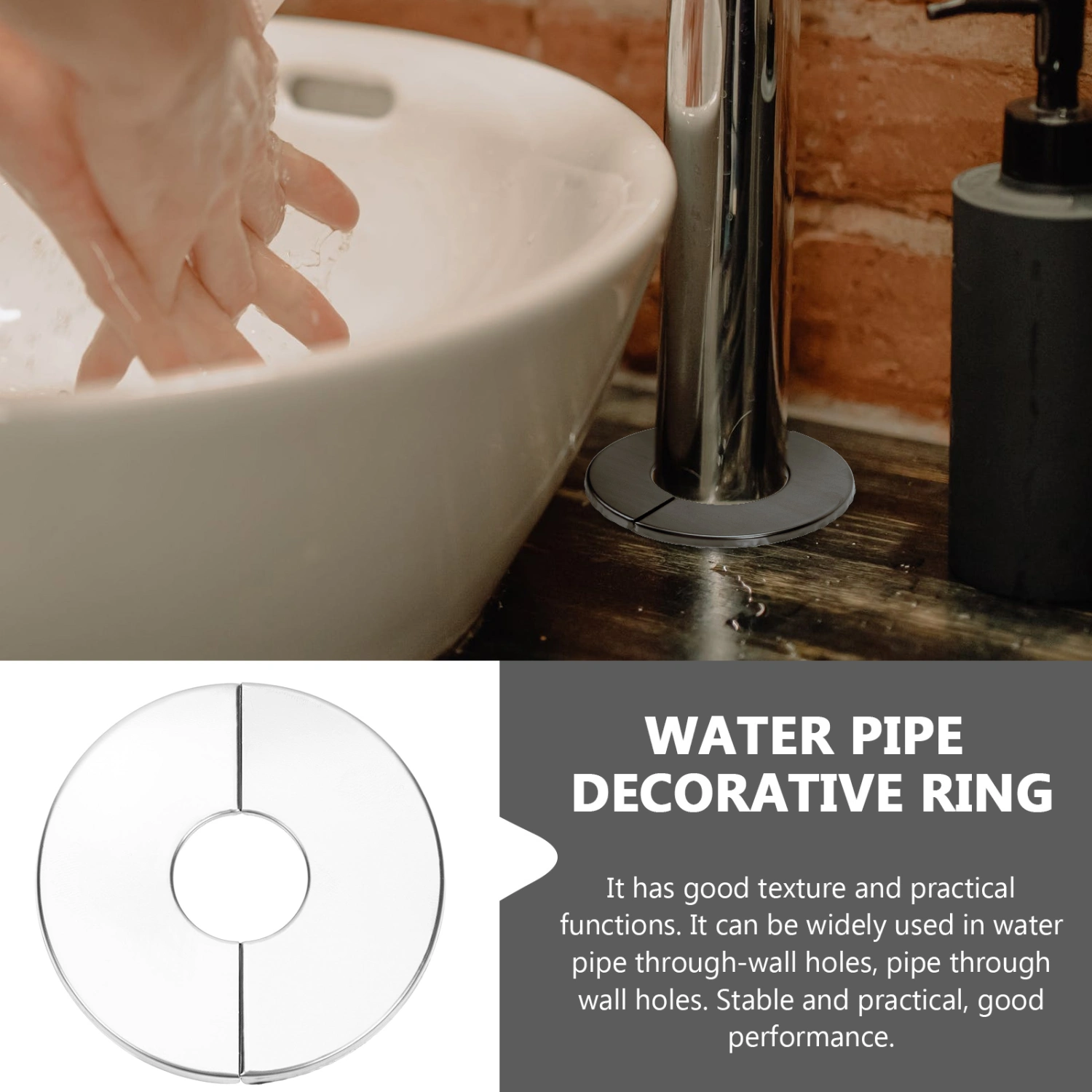 4pcs Wall Split Flanges Plumbing Flange Covers Round Shaped Escutcheon Plates