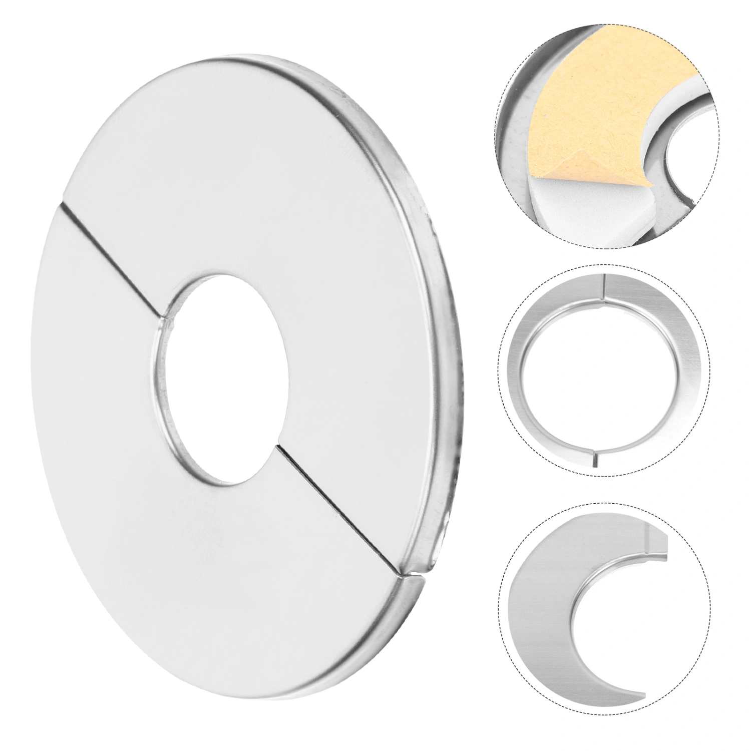4pcs Wall Split Flanges Plumbing Flange Covers Round Shaped Escutcheon Plates