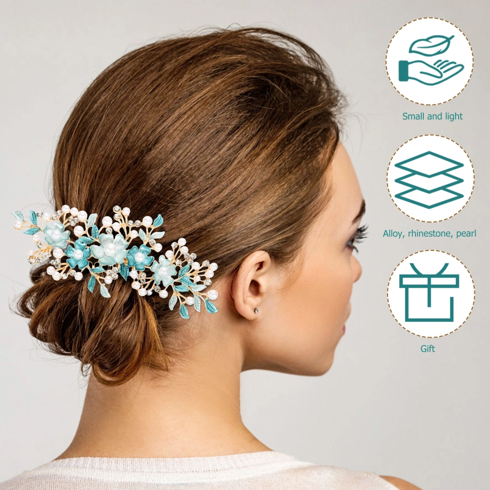 Flowers Hair Comb Rhinestone Hair Clip Girls Hairpin Women Hair Accessory