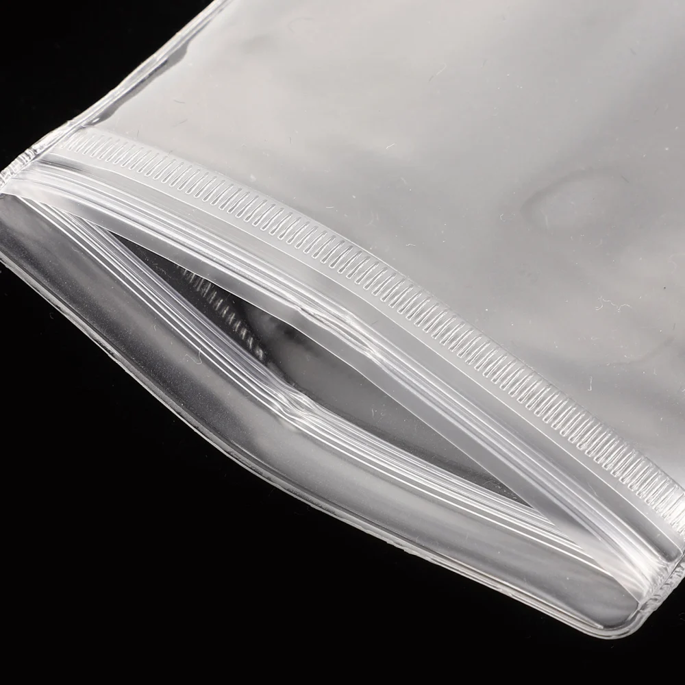 100pcs PVC Transparent Sealing Package Bags Self Seal Jewelry Storage Pouches