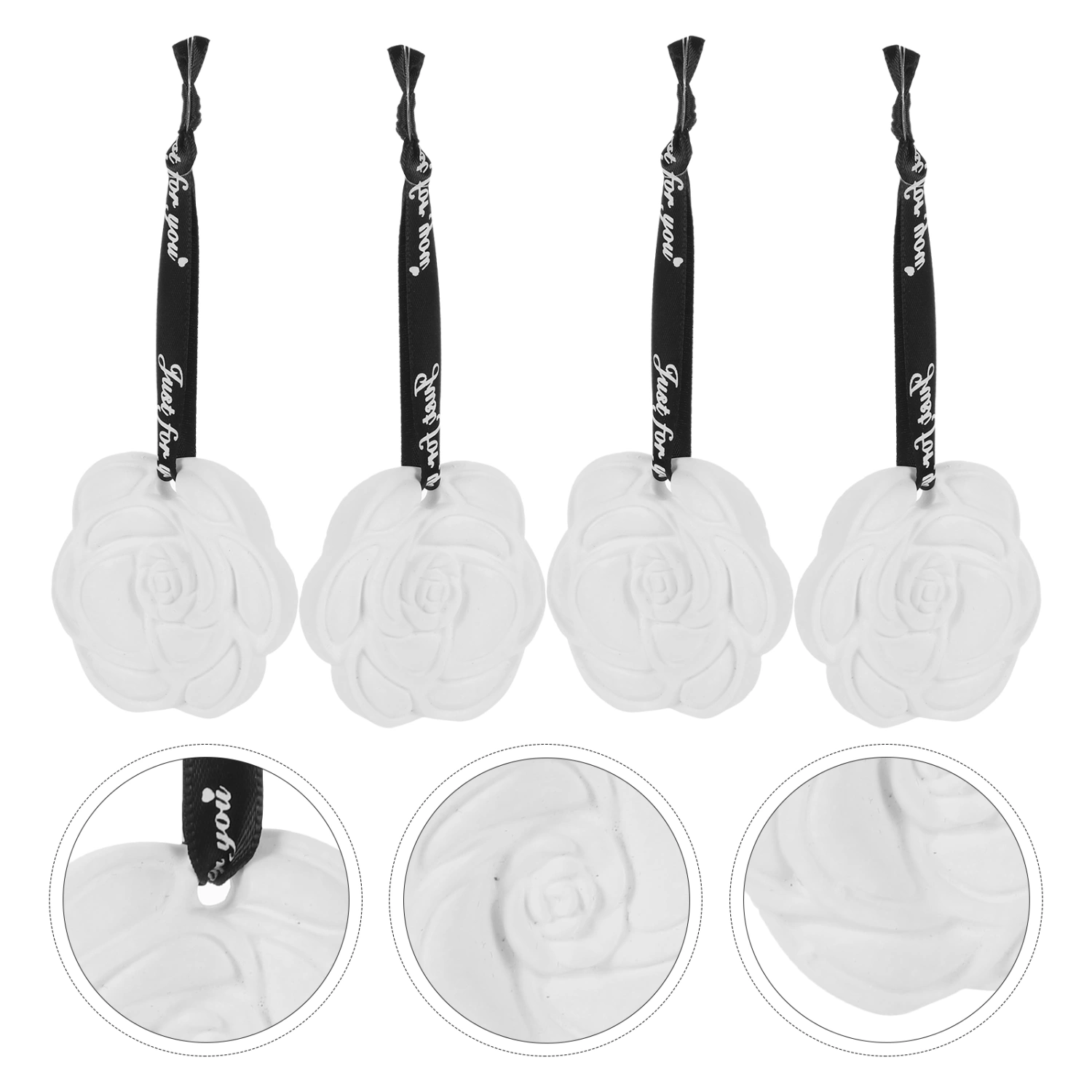 4pcs Flower Shaped Closet Aromatherapy Wardrobe Air Freshener Hanging Car Freshener