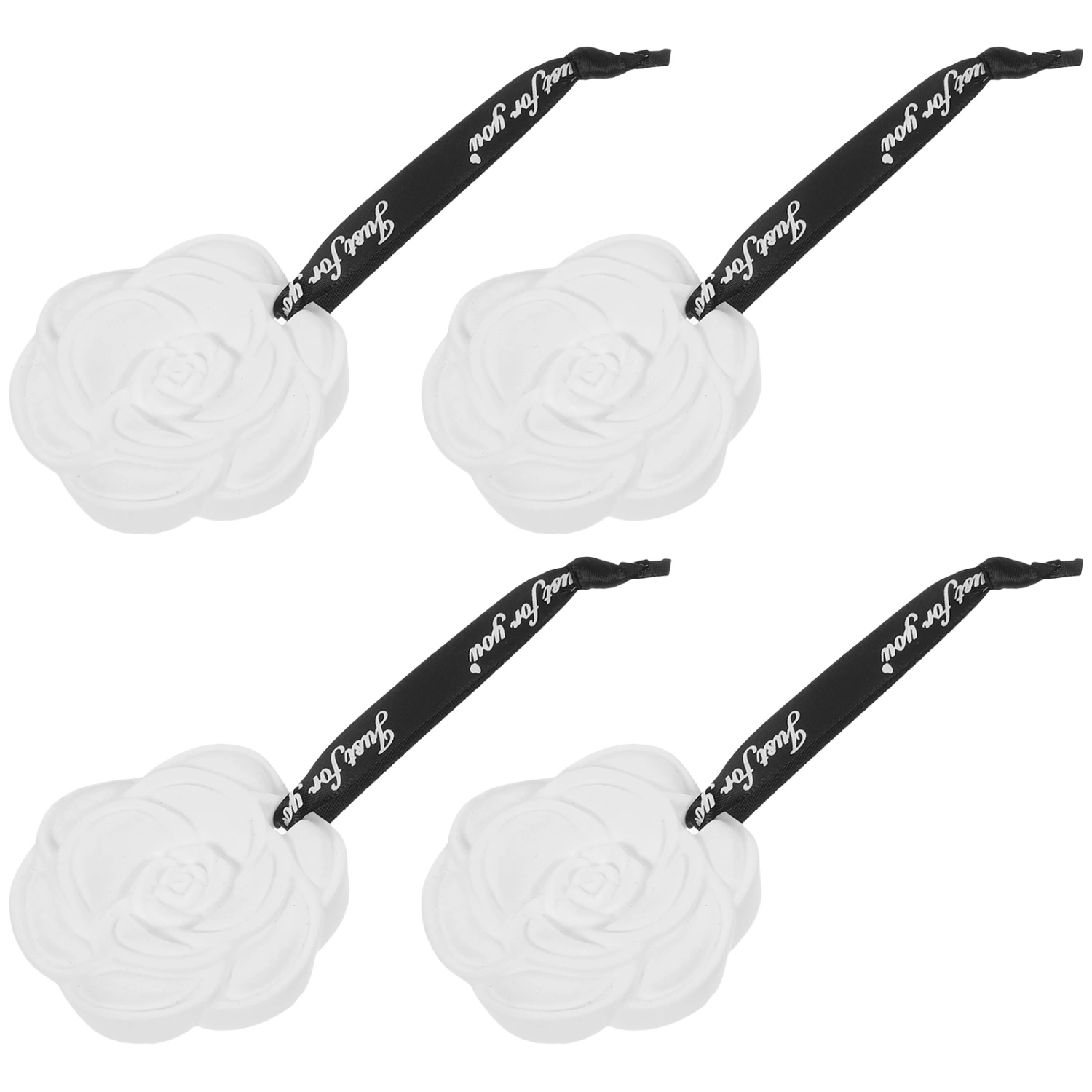 4pcs Flower Shaped Closet Aromatherapy Wardrobe Air Freshener Hanging Car Freshener