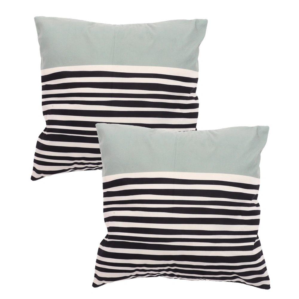 2pcs Sofa Pillowcases Stripe Throw Pillow Covers Replacement Pillowcases Home Supplies