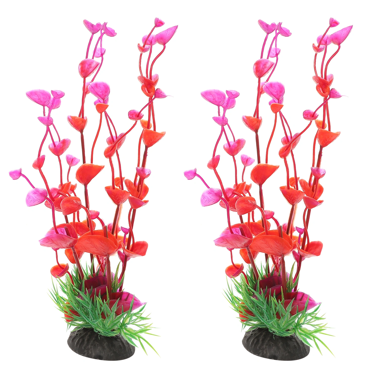 2Pcs Plastic Fish Tank Decor Fish Tank Fake Plants Small Fish Tank Decorations Betta Fish Tank Accessories