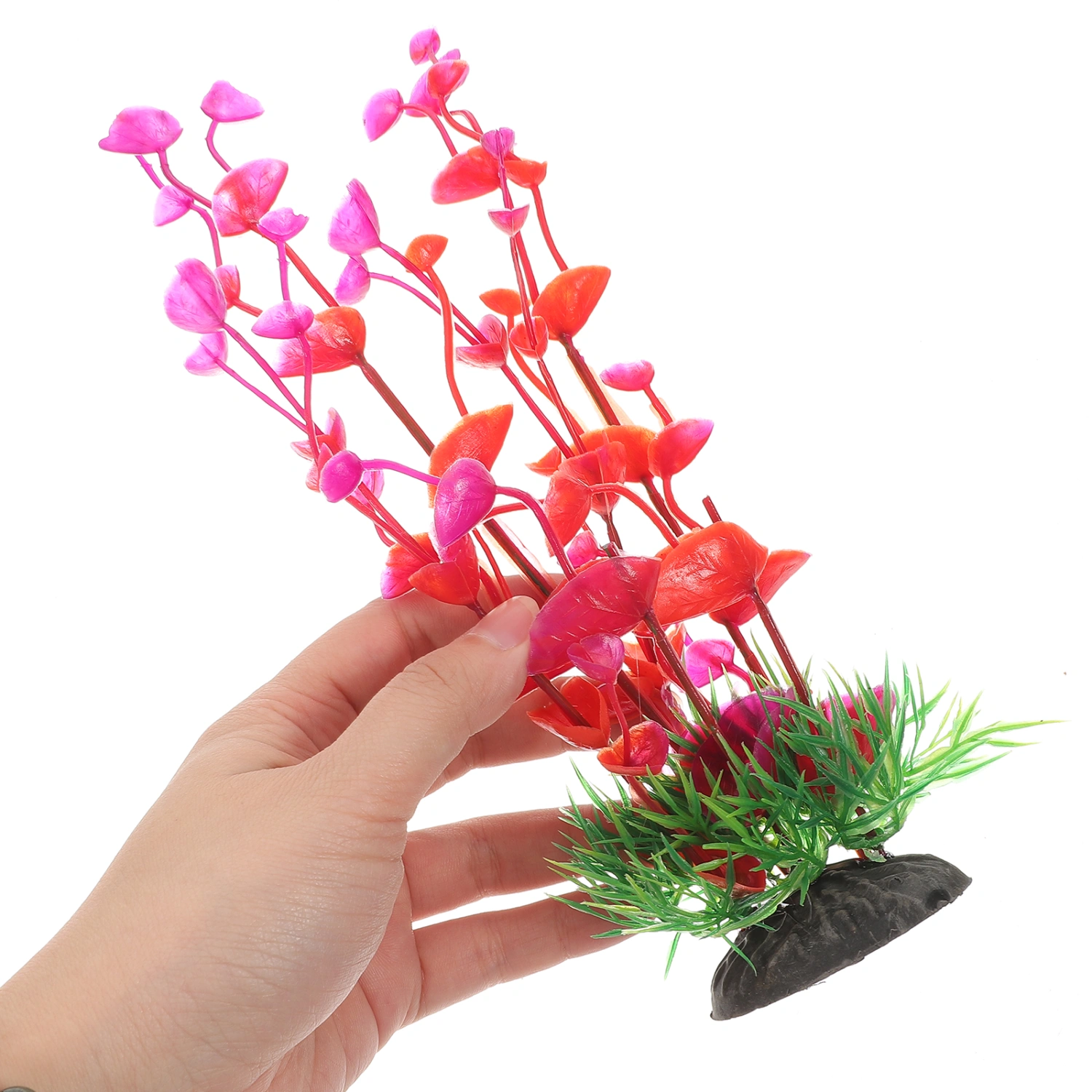 2Pcs Plastic Fish Tank Decor Fish Tank Fake Plants Small Fish Tank Decorations Betta Fish Tank Accessories