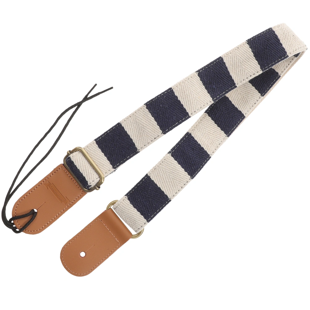 Wear-resistant Guitar Strap Adjustable Ukulele Belt Stripe Style Bass Guitar Belt