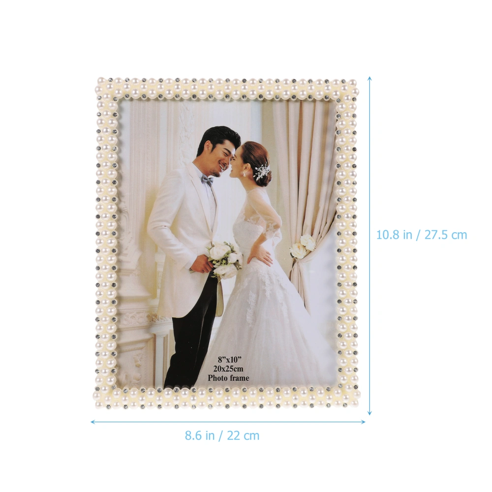 Pearl Picture Frame Wedding Desktop Photo Frame Tabletop Photo Display Frame