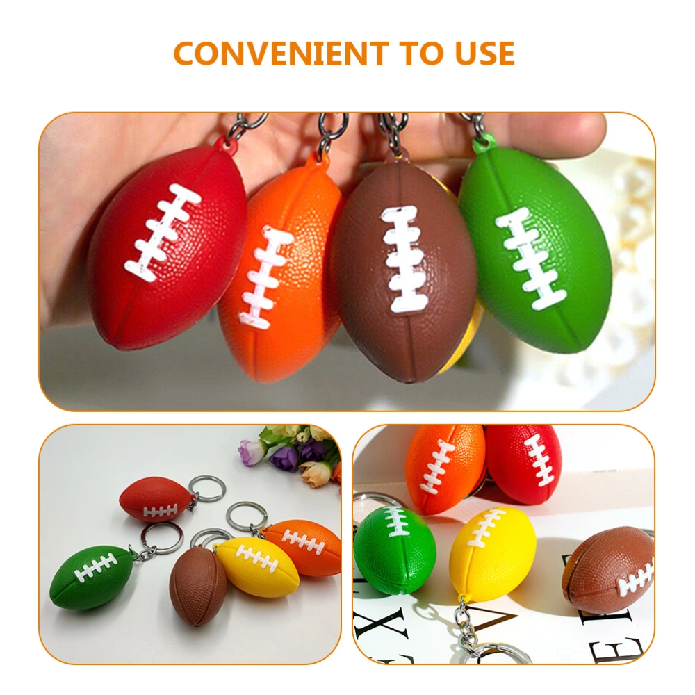 5Pcs Rugby Fans Keychain Rugby Party Favors Football Keychain Backpack Keychain Rugby Fans Gift