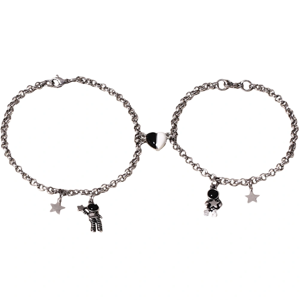1 Pair Couple Matching Bracelets Adjustable Astronaut Bracelets Lover Bracelets