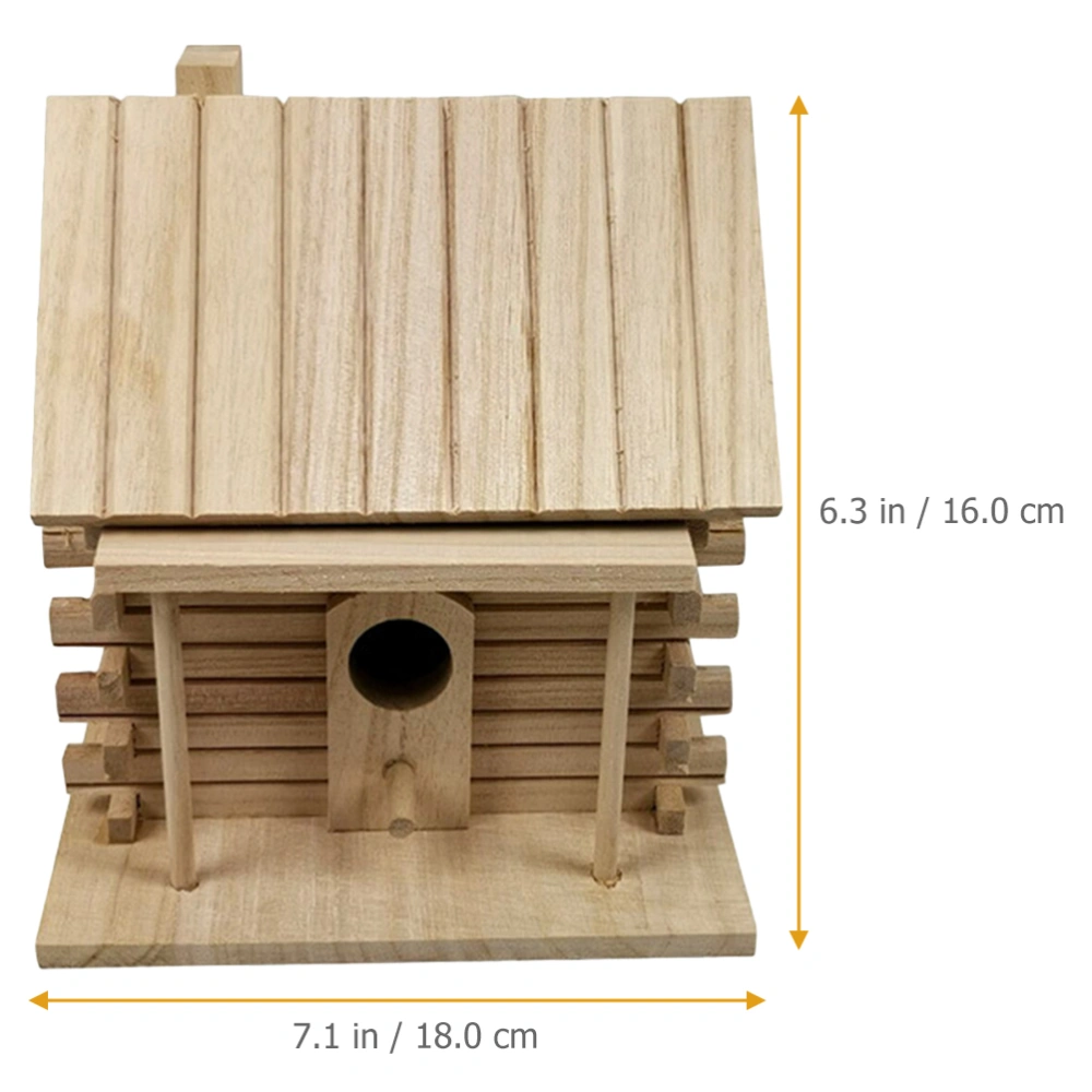 Wooden Bird House Bird Nesting Cage Outdoor Wood Bird House Garden Bird House Parrot Nest