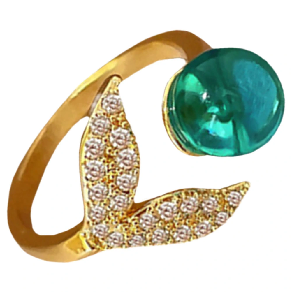 Mermaid Ring Woman Open Ring Fashionable Ring Adjustable Ring Decoration