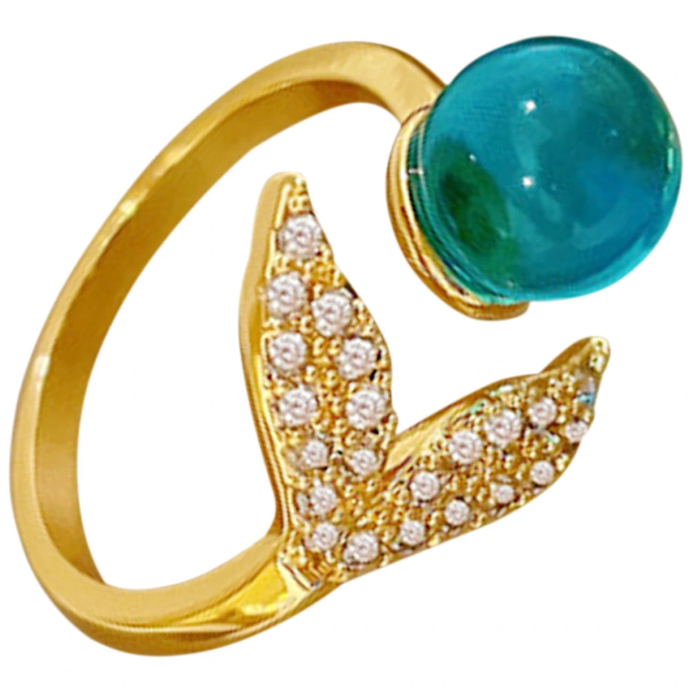 Mermaid Ring Woman Open Ring Fashionable Ring Adjustable Ring Decoration