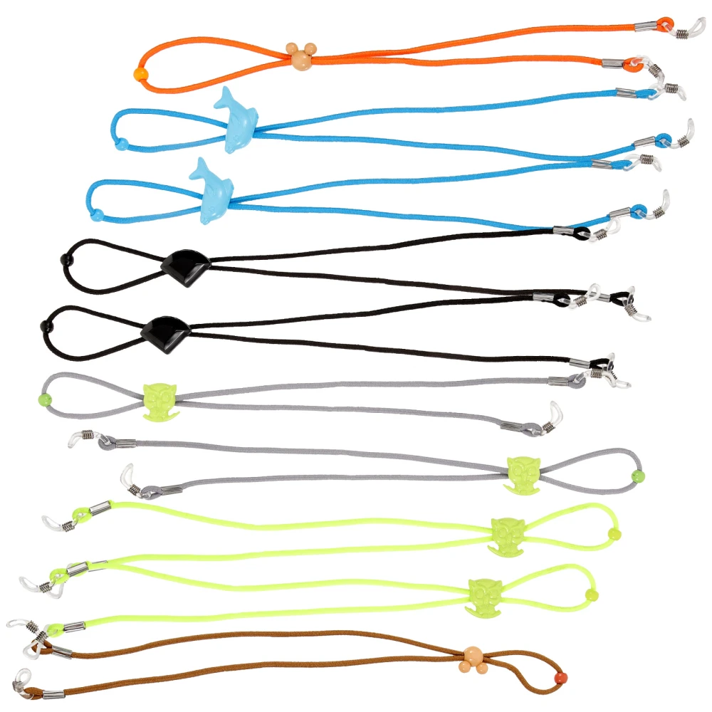 10Pcs Anti-slip Sunglasses Holders Multi-function Eyeglass Holders Elastic Eyewear Lanyards(Mixed Style)