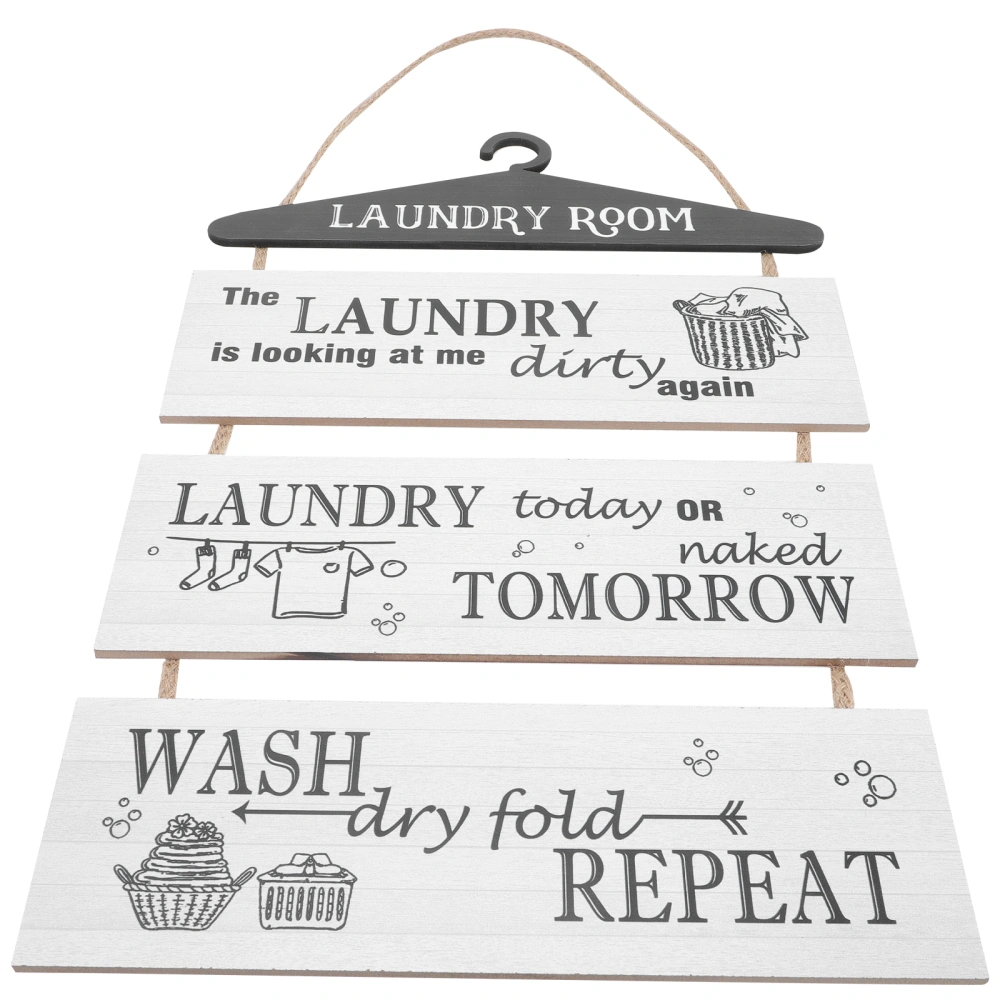 Laundry Wooden Sign Rustic Laundry Room Decorative Wall Hanging Decoration