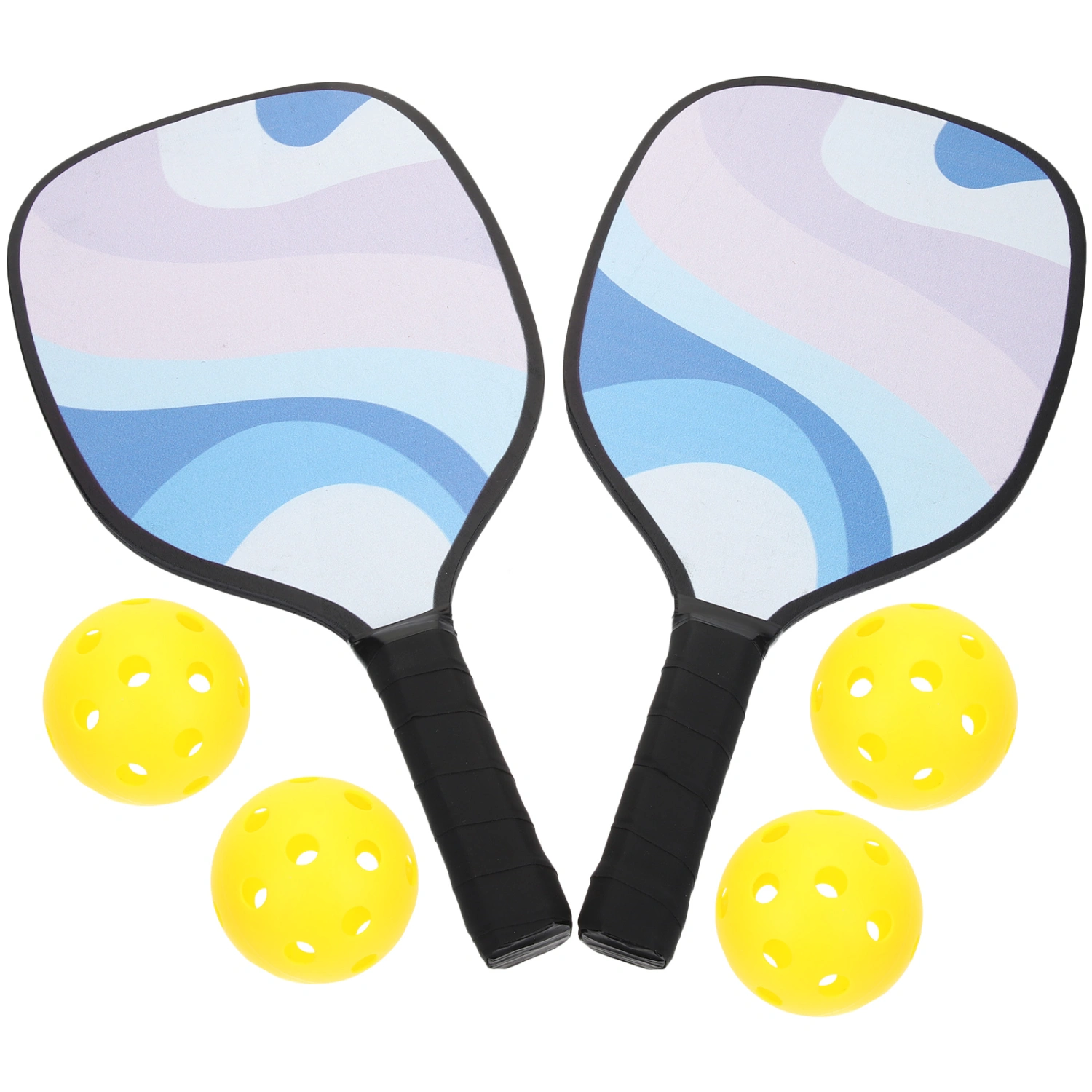 1 Set of Pickleball Paddles Rackets Balls Set Indoor Outdoor Pickleball Sports Supplies