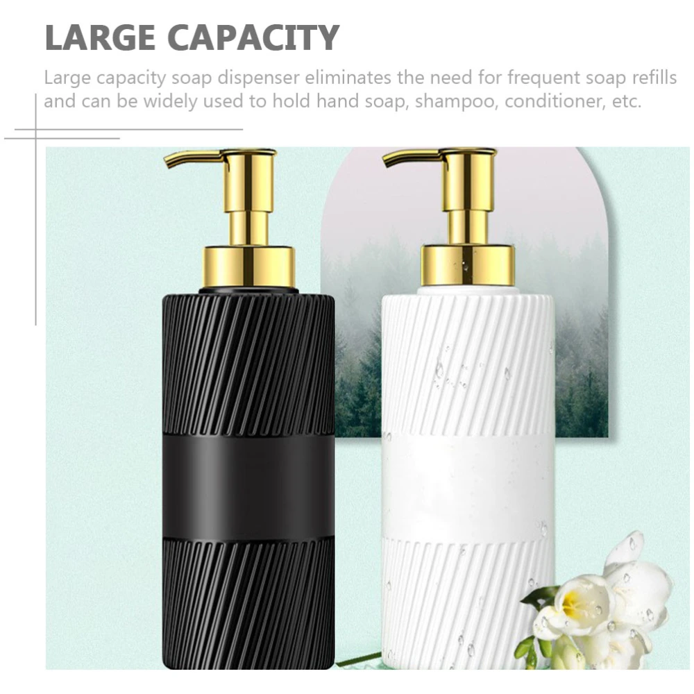 2pcs Soap Dispenser Bathroom Refillable Lotion Dispenser Pump Shampoo Bottles