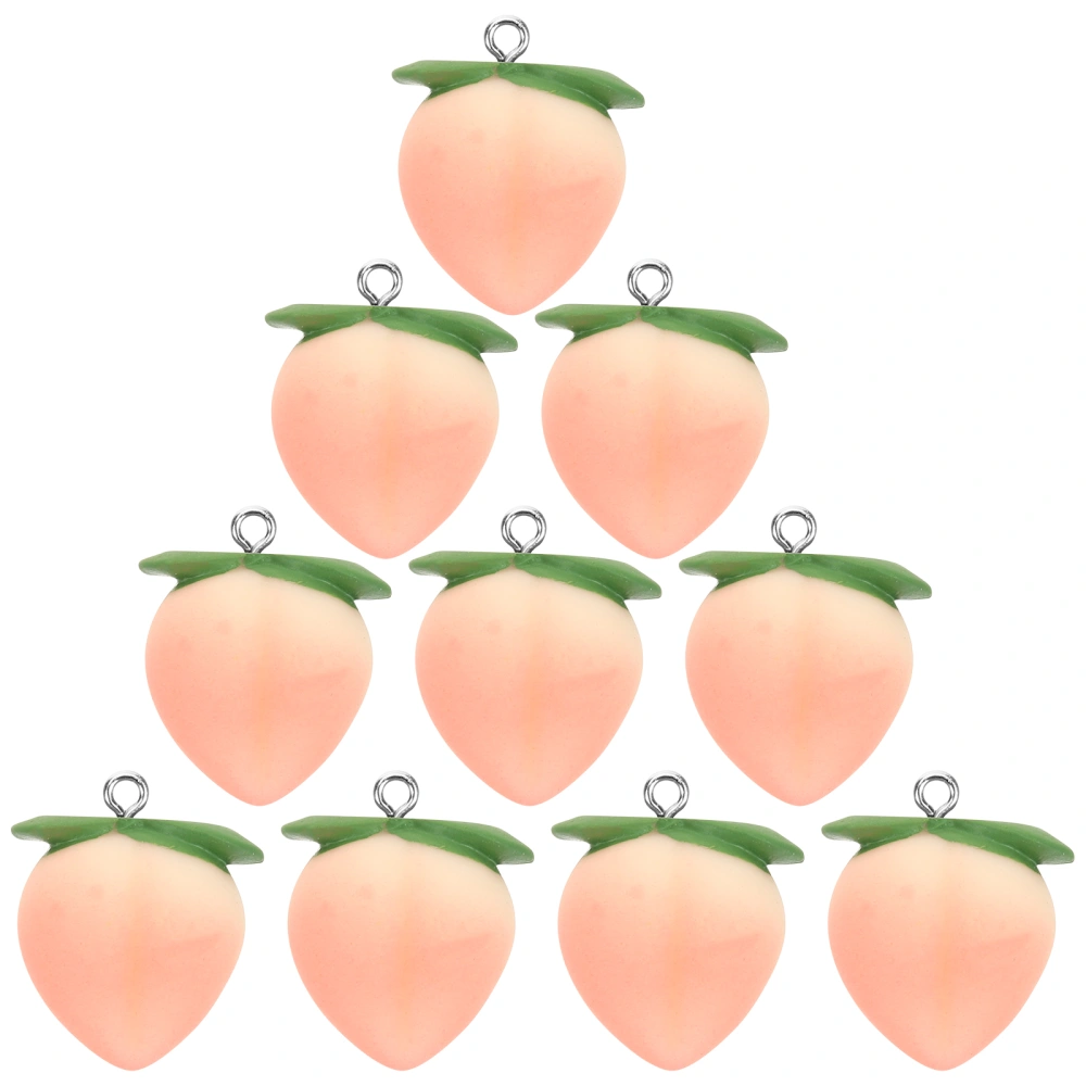 10pcs Peach Fruit Charm Jewelry Making Findings Pendant DIY Charms for Earrings Necklace