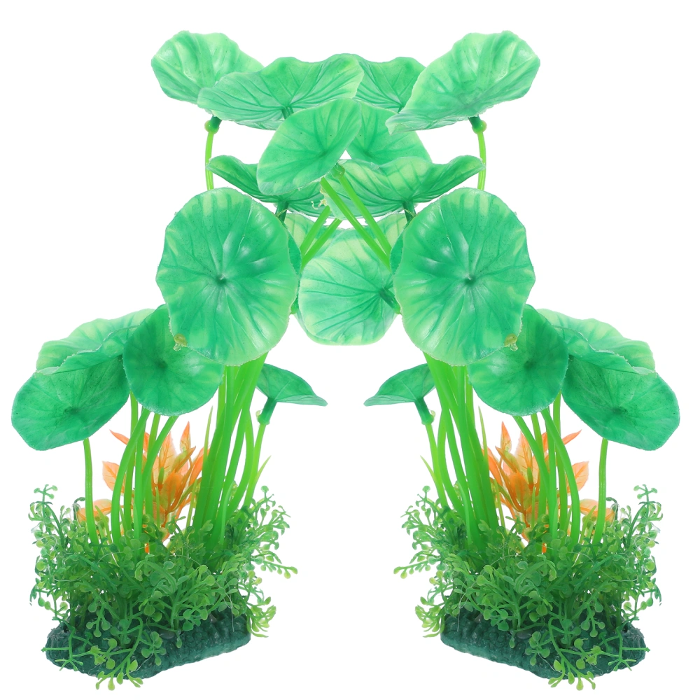 2Pcs Fish Tank Plants Aquarium Plants Fish Tank Decorations Plants for Betta Fish Aquarium Decors