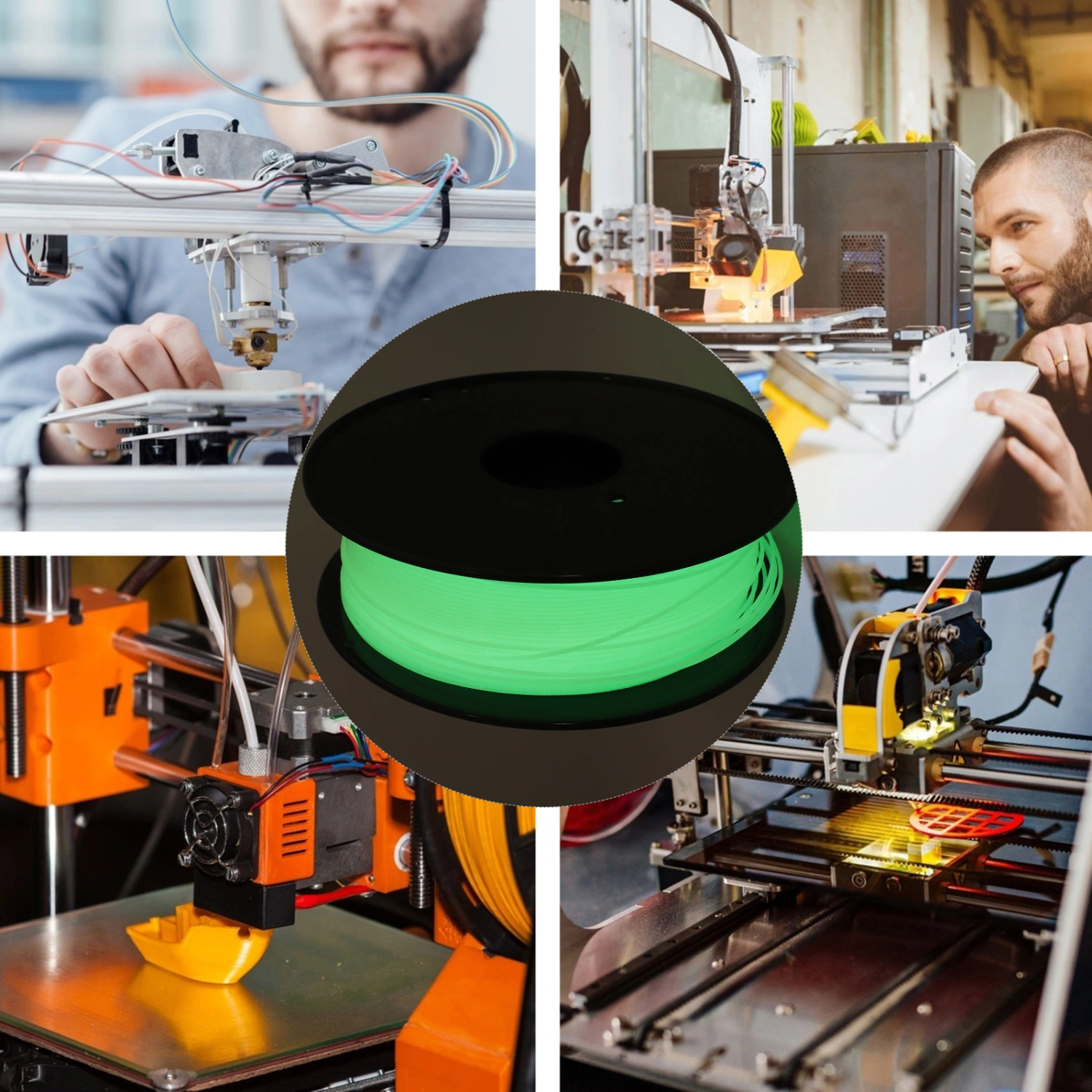 1 Roll Printer Filament 1.75mm Fluorescent 3d Filament Glow In The Dark Pla