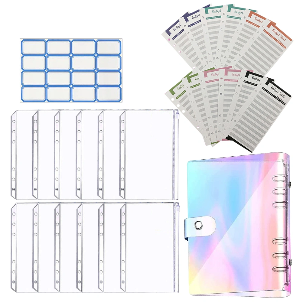 1 Set Budget Binder with Zipper Envelopes Budgeting Cash Envelopes Budget Planner(A6)