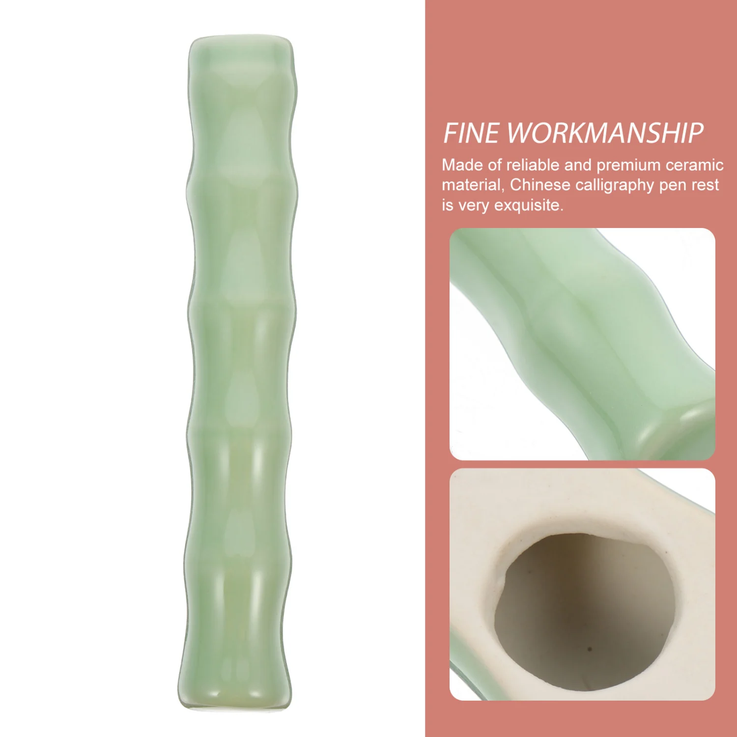 Chinese Calligraphy Paper Weight Bamboo Joint Shaped Paperweight Brush Rest