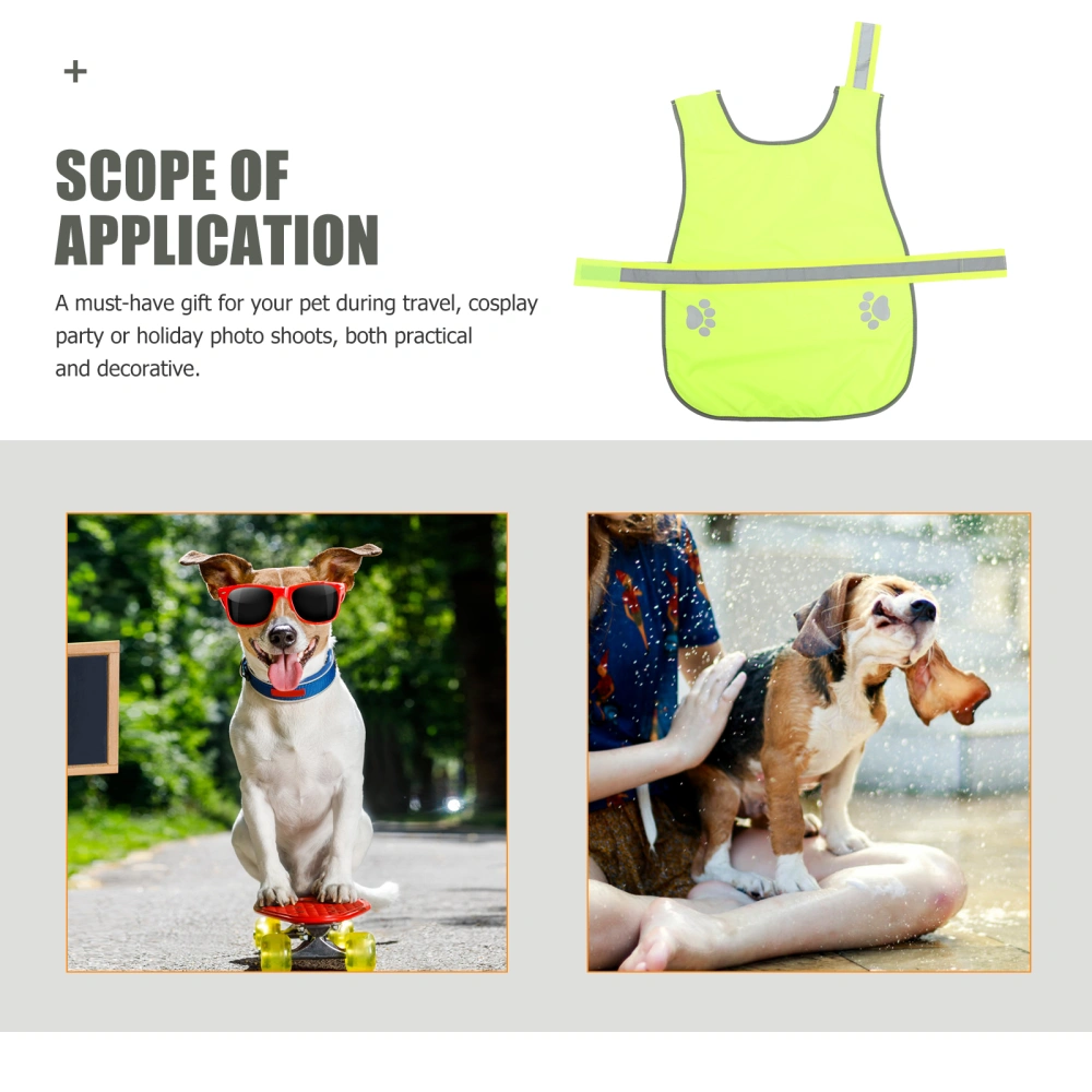 Dog Reflective Vest Fluorescent High-visibility Dog Vest Pet Apparel Pet Clothing