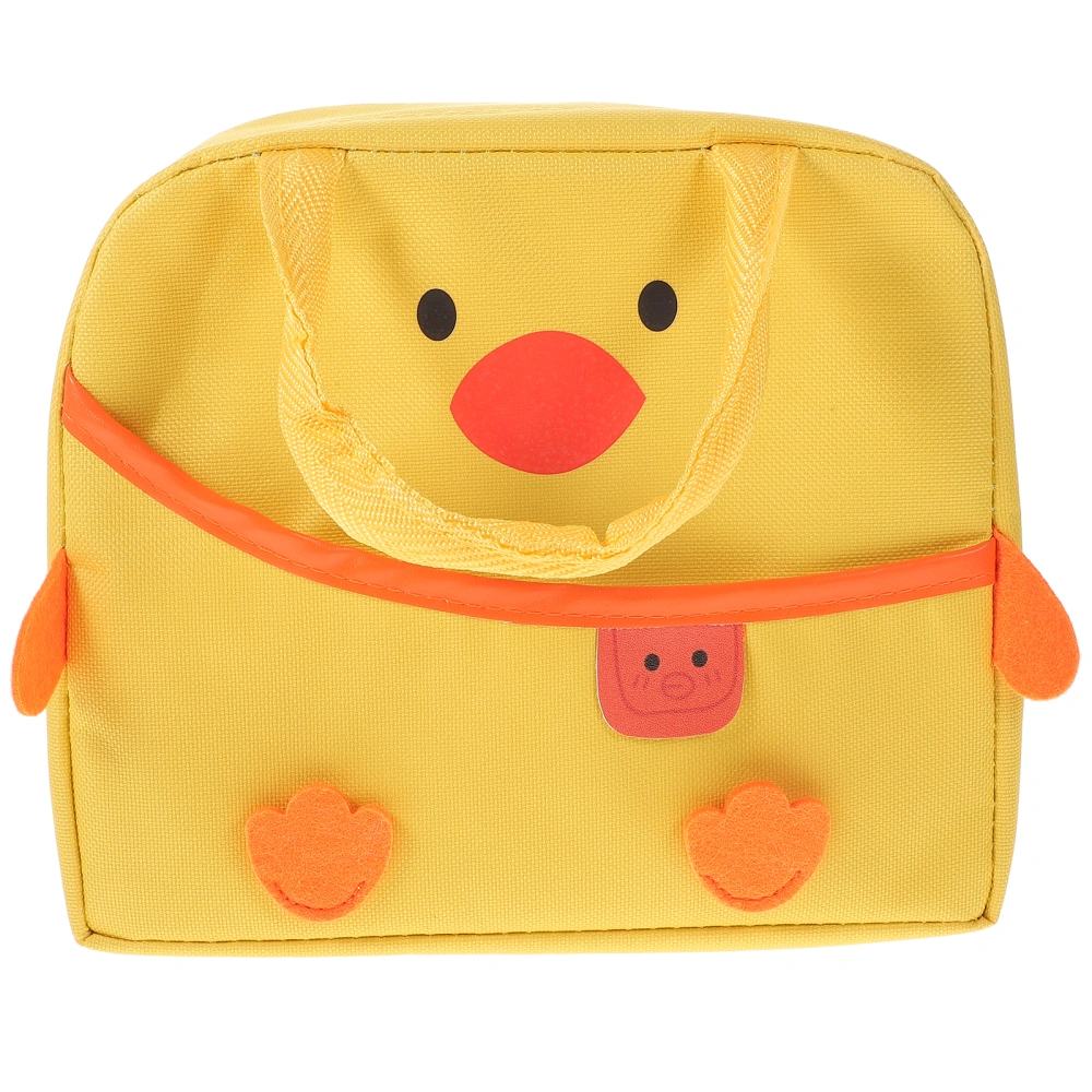 Portable Students Lunch Box Storage Bag Practical Bento Insulated Bag With Handle Cartoon Design