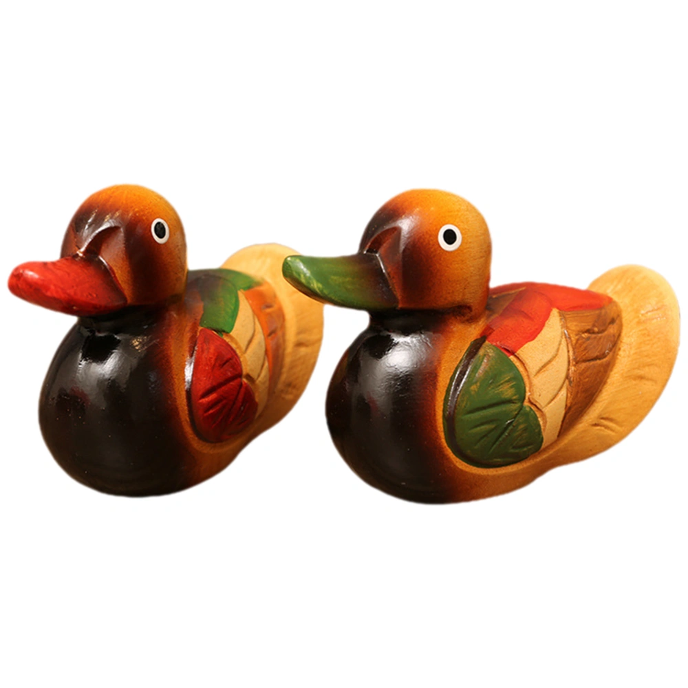 1 Pair of Mandarin Ducks Statue Mandarin Ducks Figurine Mandarin Ducks Wedding Gift Decor