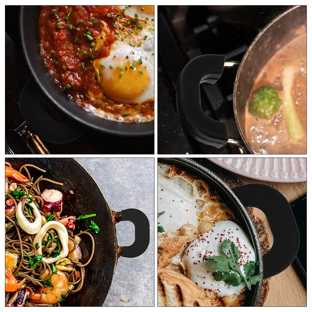 8Pcs Heat-resistant Pot Grip Covers Convenient Pot Handle Covers Kitchen Wok Grip Protectors