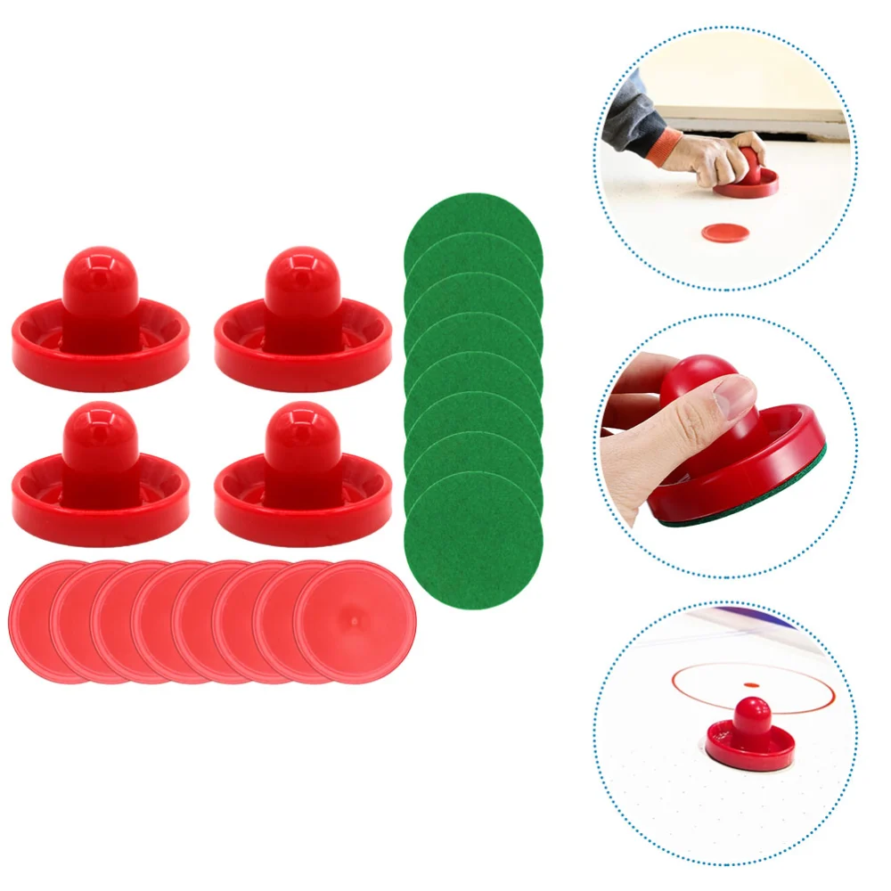 1 Set of Air Hockey Pucks Air Hockey Pushers Air Hockey Table Accessories Plastic Air Hockey Pushers