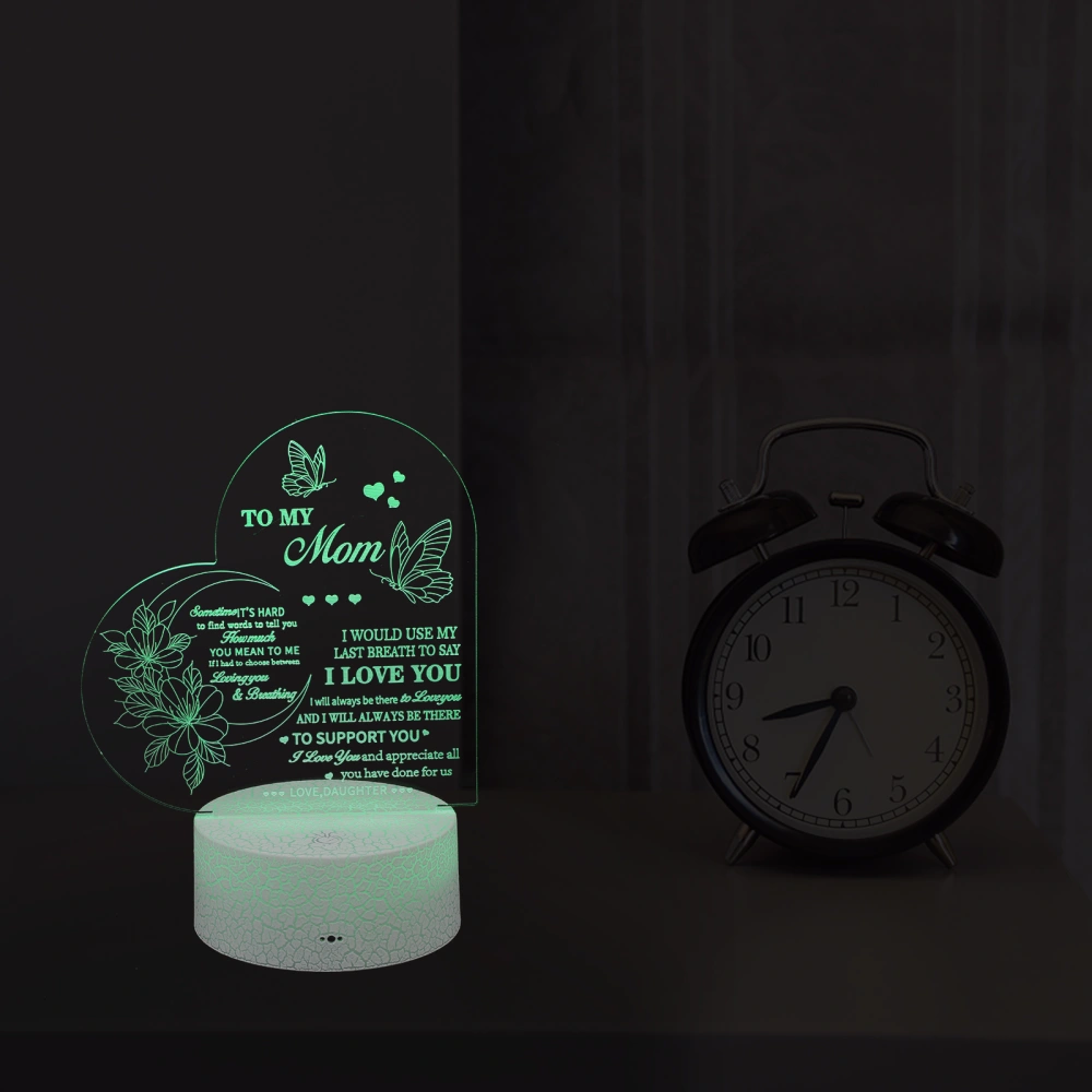 Night Lamp Visual Blessing Word Table Lamp Adjustable Kids Birthday Gift