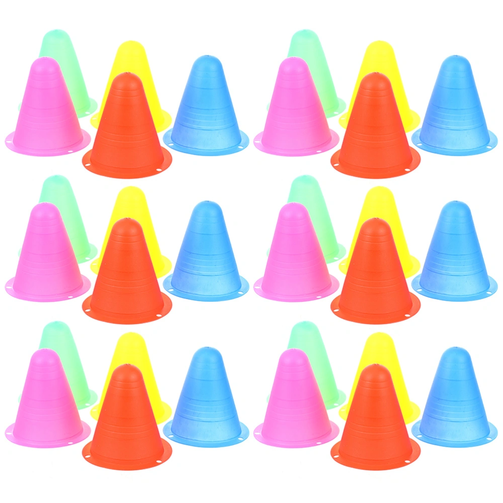 30pcs Colorful Roller Skating Cones Soccer Cones Sports Training Agility Cones