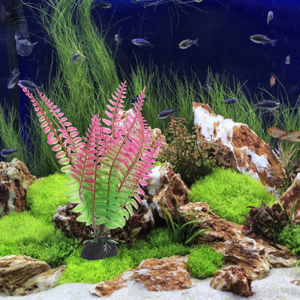 12Pcs Decorative Faux Plant Wear Resistant Aquarium Plant Replaceable Aquarium Decor