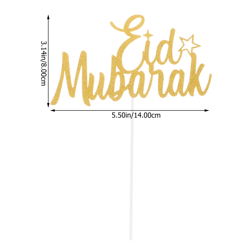 6pcs Eid Theme Cupcake Toppers Party Baking Toppers Dessert Inserting Ornaments